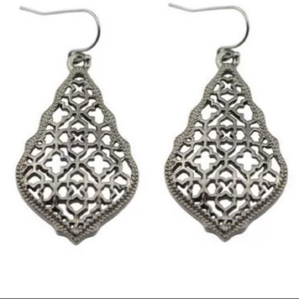Gun metal earrings